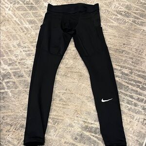 Nike Black Leggings with White Logo